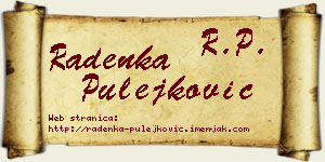 Radenka Pulejković vizit kartica